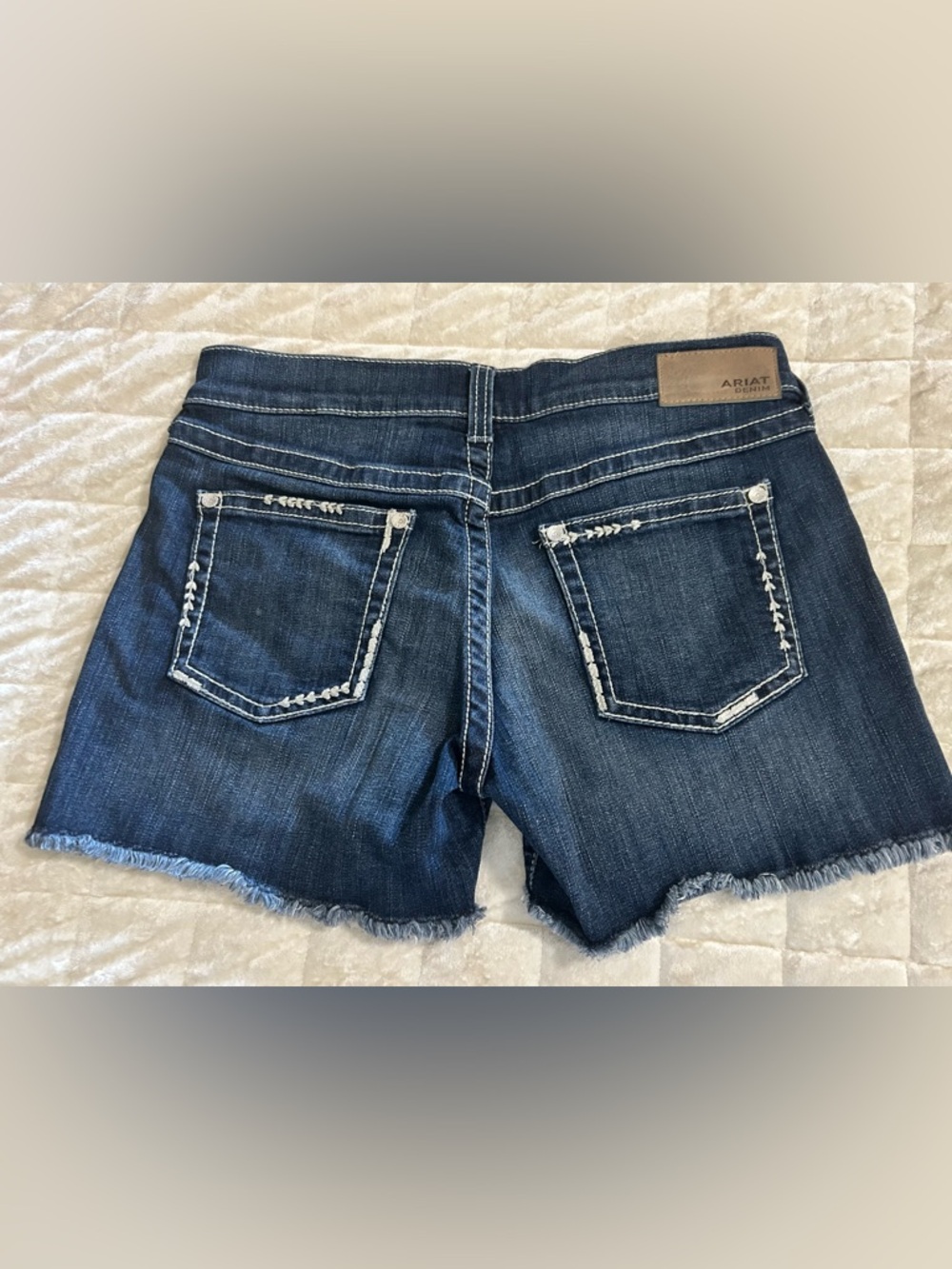 Ariat Women's Dark Indigo Frayed Hem Denim Shorts